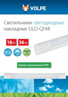 Светильники светодиодные накладные ULO-Q148, 0.4 МБ