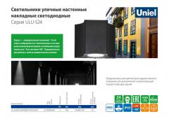 Светильники уличные настенные накладные светодиодные серия ULU-S24